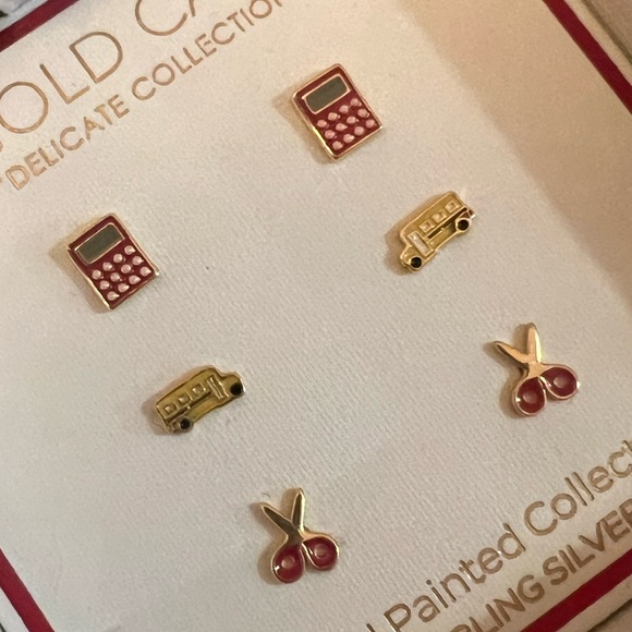 Gold Cake Delicate Collection Three Earring Set - Picture 4 of 4